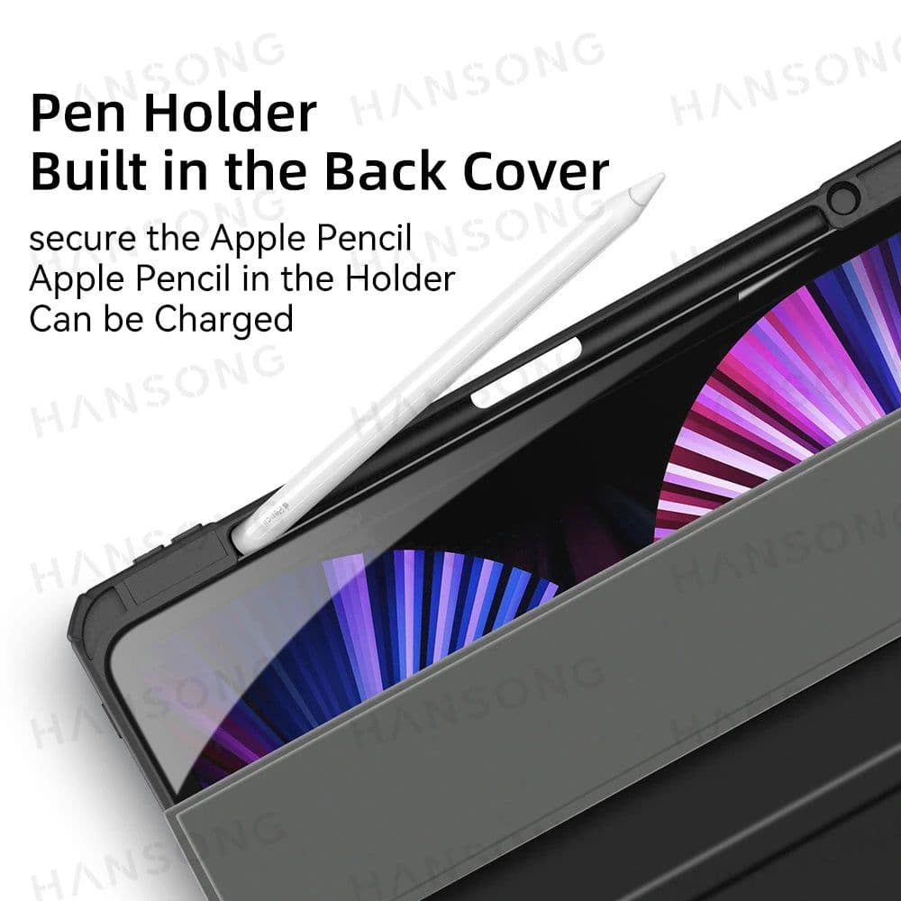 image-For iPad case 2021 Mini 6 Pro 11 9th Generation Case 10.2 2018 9.7 5th 6th Air 4 5 10.9 10th PU Silicon Transparent Cover Funda
