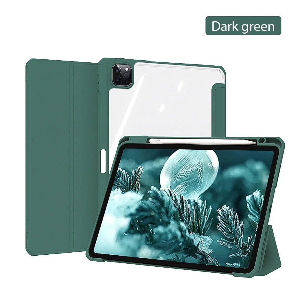 image-For iPad case 2021 Mini 6 Pro 11 9th Generation Case 10.2 2018 9.7 5th 6th Air 4 5 10.9 10th PU Silicon Transparent Cover Funda