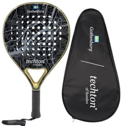 image-New 2023 Padel Racket Padel Paddle Racquet with EVA Soft 100%/3K/12K Carbon Fiber 3D Surface Paddle Racket with Cover