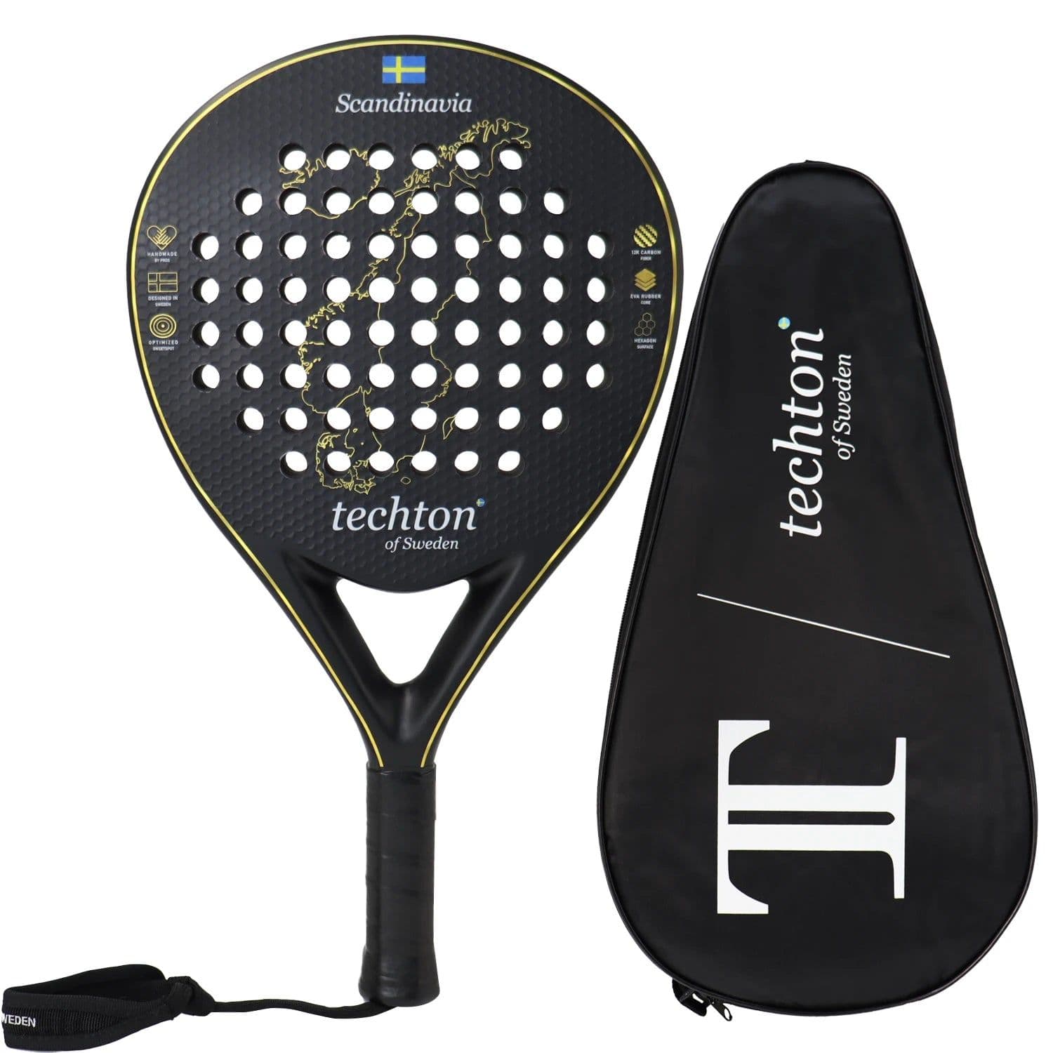 image-New 2023 Padel Racket Padel Paddle Racquet with EVA Soft 100%/3K/12K Carbon Fiber 3D Surface Paddle Racket with Cover