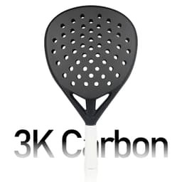 image-Padel Racket with Eva Soft Memory Foam Core 3K/12K/18K/Kevlar Carbon Fiber Rough Surface For Training Accessories