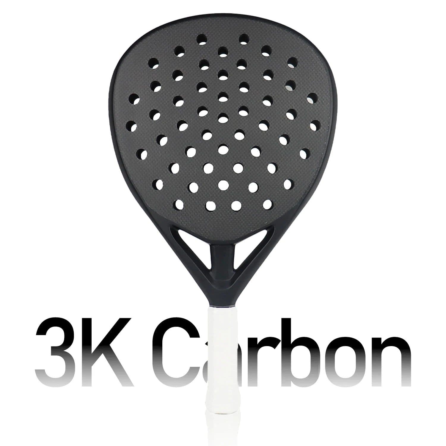 image-Padel Racket with Eva Soft Memory Foam Core 3K/12K/18K/Kevlar Carbon Fiber Rough Surface For Training Accessories