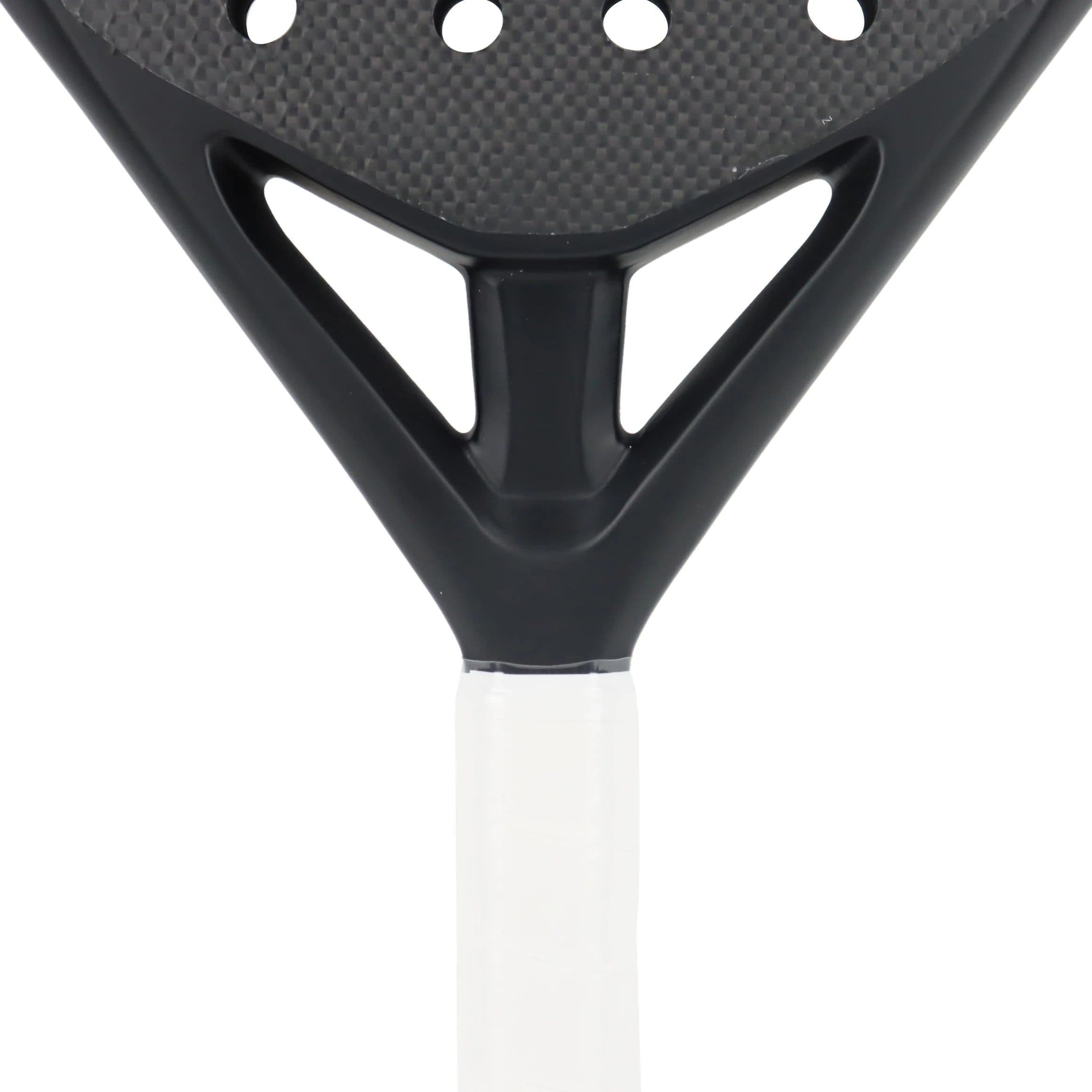 image-Padel Racket with Eva Soft Memory Foam Core 3K/12K/18K/Kevlar Carbon Fiber Rough Surface For Training Accessories