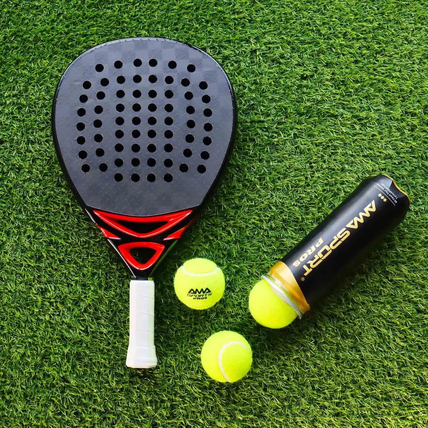 image-Padel Paddle Tennis Racket High Balance 3K/12K/18K/Kevlar Carbon Fiber Soft EVA Professional Padel Racket for Outdoors Sport