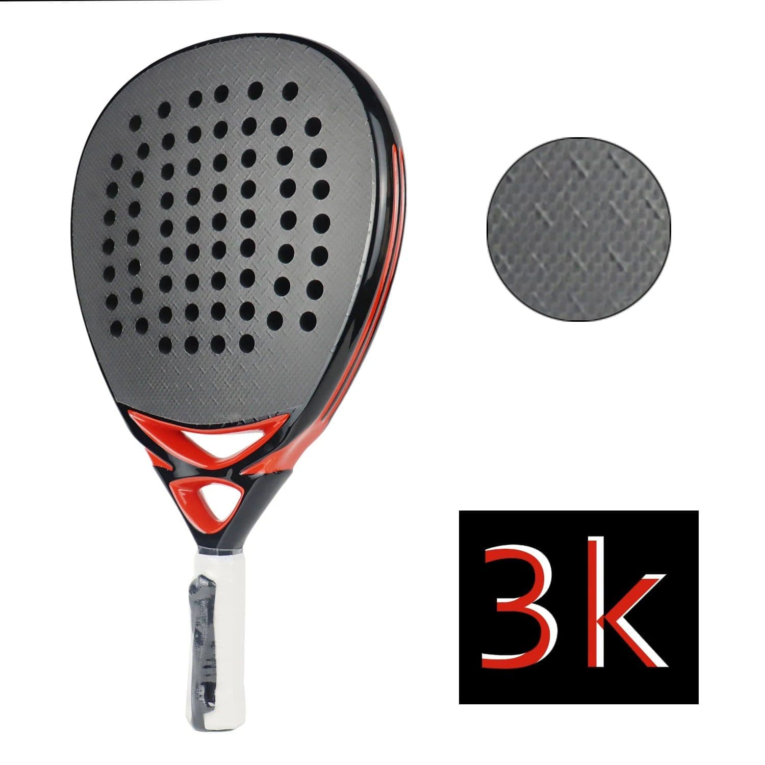 image-Padel Paddle Tennis Racket High Balance 3K/12K/18K/Kevlar Carbon Fiber Soft EVA Professional Padel Racket for Outdoors Sport