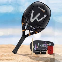 image-CAMEWIN Padel Racket Carbon Racket 3K Tennis Material Cage Transparent Racket Beach Shooting Sports Tennis WomanMan Mens+bag