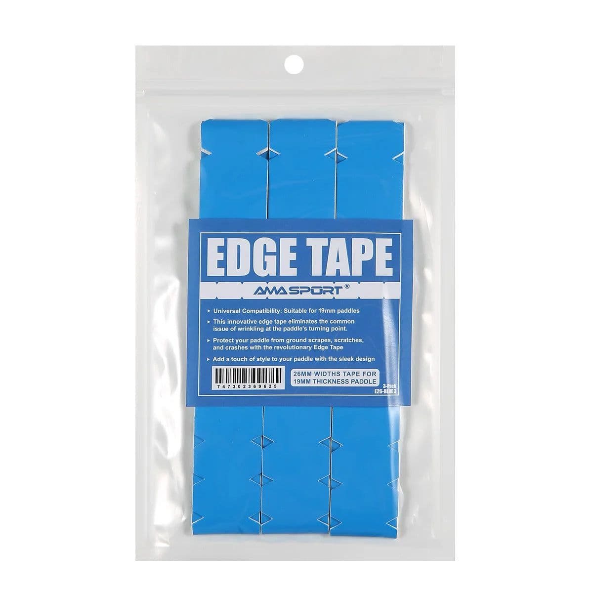 image-AMA SPORT Pickleball Paddle Protection Tapes for 13/16/19mm Width 2 Colors Options Racket Head Protector Pickle ball Accessories