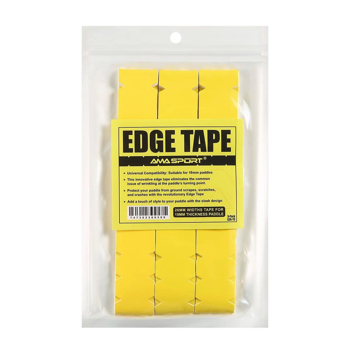 image-AMA SPORT Pickleball Paddle Protection Tapes for 13/16/19mm Width 2 Colors Options Racket Head Protector Pickle ball Accessories