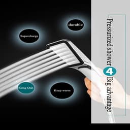 image-Strong Pressurized Nozzle Water Saving High Pressure Rain Shower Head Shower Chrome High Pressure Nozzle Bathroom Accessories