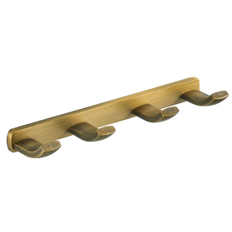 image-Bronze Bathroom Accessories Hardware Set Antique Brass Bath Towel Shelf WC Brush Holder Paper Roll Basket Towel Ring Coat Hooks
