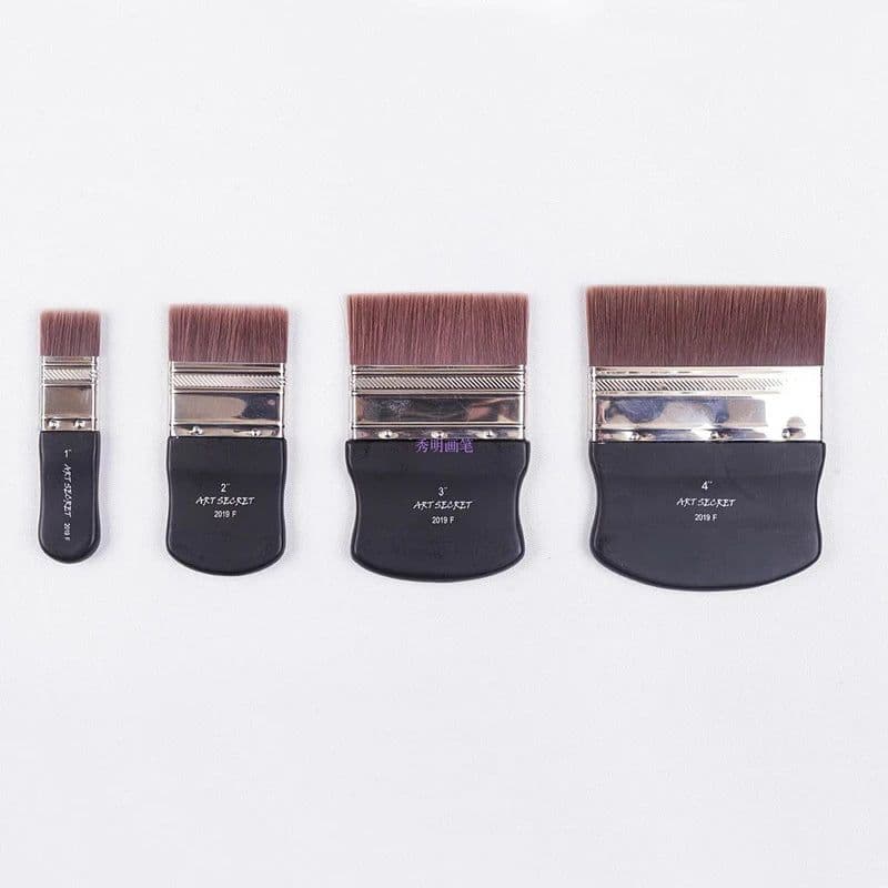 image-ArtSecret 2019F Acrylic And Oil Drawing Gesso Art Brushes Wooden Handle Have Defects Brass Ferrule Artist Tool Supplies