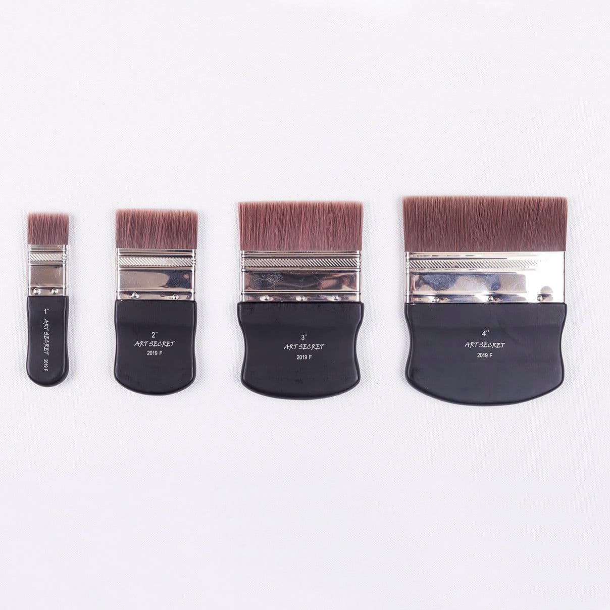 image-ArtSecret 2019F Acrylic And Oil Drawing Gesso Art Brushes Wooden Handle Have Defects Brass Ferrule Artist Tool Supplies