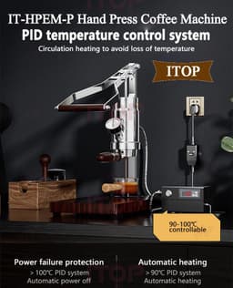image-ITOP IT-HPEM-P Hand Press Coffee Maker With PID Temperature Control 9 Bar Constant/Variable Pressure Lever Espresso Coffee NEW