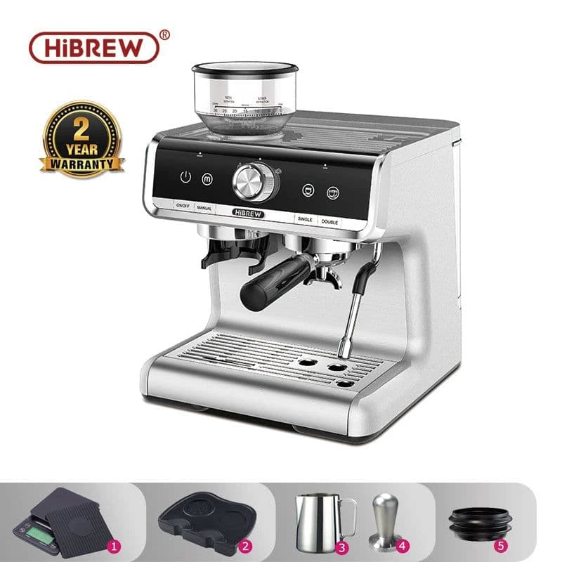 image-HiBREW Barista Pro 20Bar Bean to Espresso,Cafetera Commercial Level Coffee Machine with Full Kit for Cafe Hotel Restaurant H7