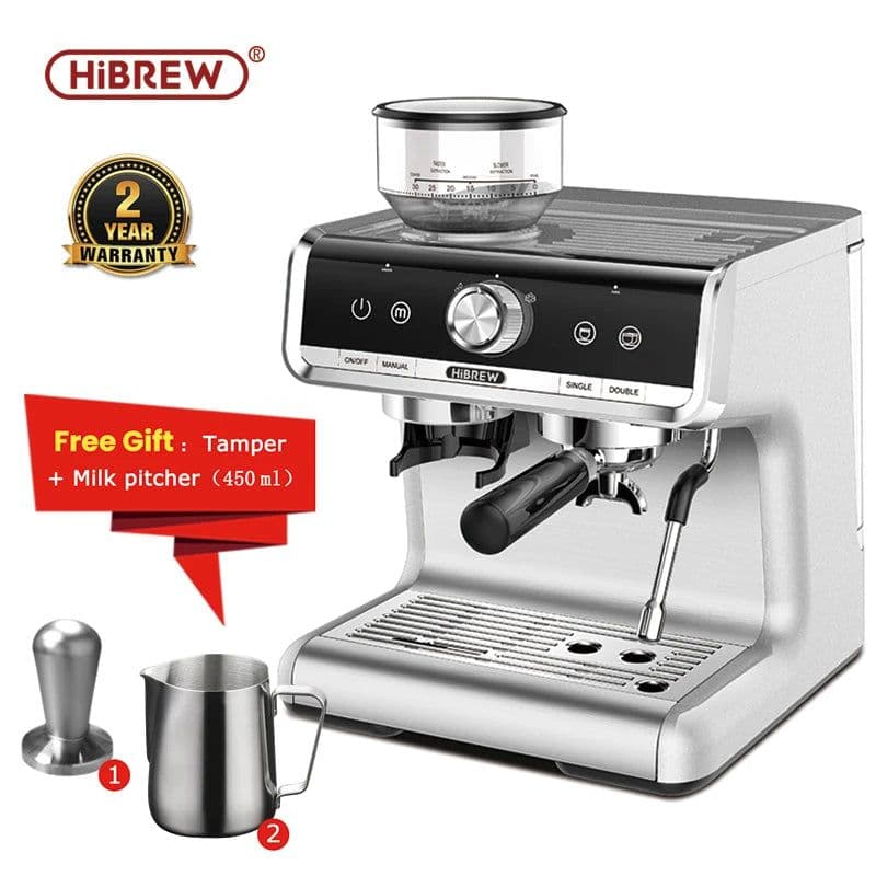 image-HiBREW Barista Pro 20Bar Bean to Espresso,Cafetera Commercial Level Coffee Machine with Full Kit for Cafe Hotel Restaurant H7