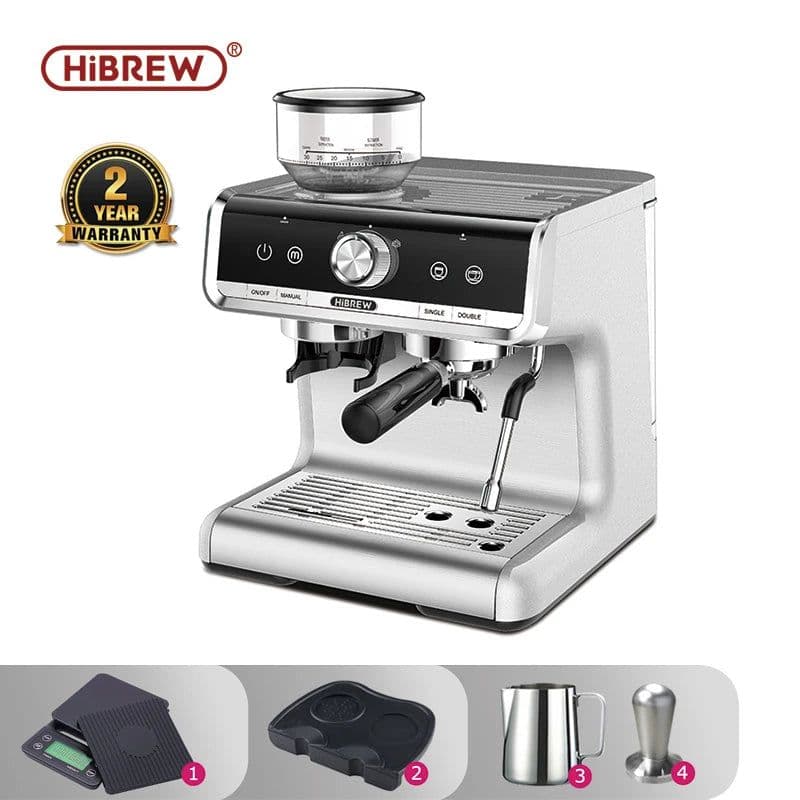 image-HiBREW Barista Pro 20Bar Bean to Espresso,Cafetera Commercial Level Coffee Machine with Full Kit for Cafe Hotel Restaurant H7