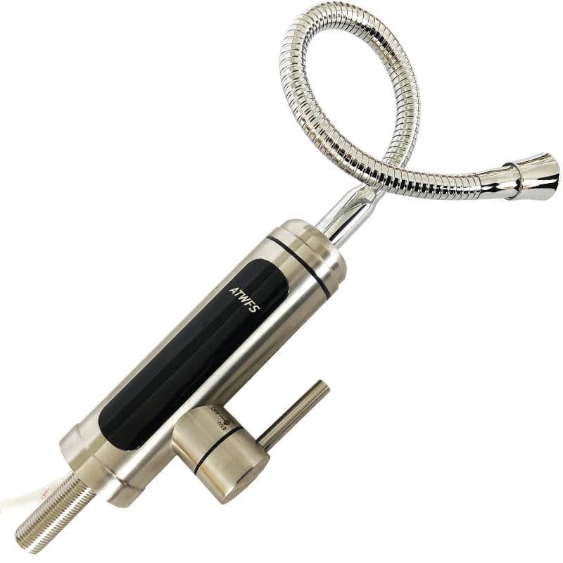image-ATWFS Instant Water Heater Faucet Tankless Heaters Kitchen Hot Water Tap Bathroom Heating Electric 220v Stainless Steel Shell