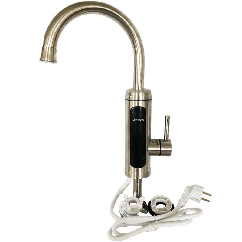 image-ATWFS Instant Water Heater Faucet Tankless Heaters Kitchen Hot Water Tap Bathroom Heating Electric 220v Stainless Steel Shell