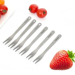 image-3PCS Titanium Toothpick Fruit Fork Self EDC Gadget for man woman Outdoor Camping Hunting Travel Tableware Picnic Gear Ta8151