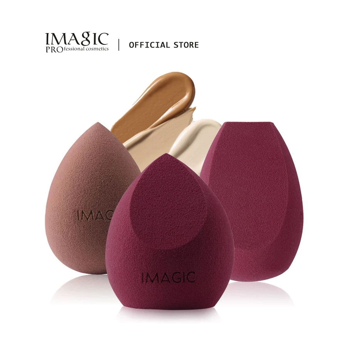 image-IMAGIC 3Pcs Makeup Puff Wet And Dry Professionele Makeup Spons Foundation Cream Concealer Multipurpose Makeup Tool