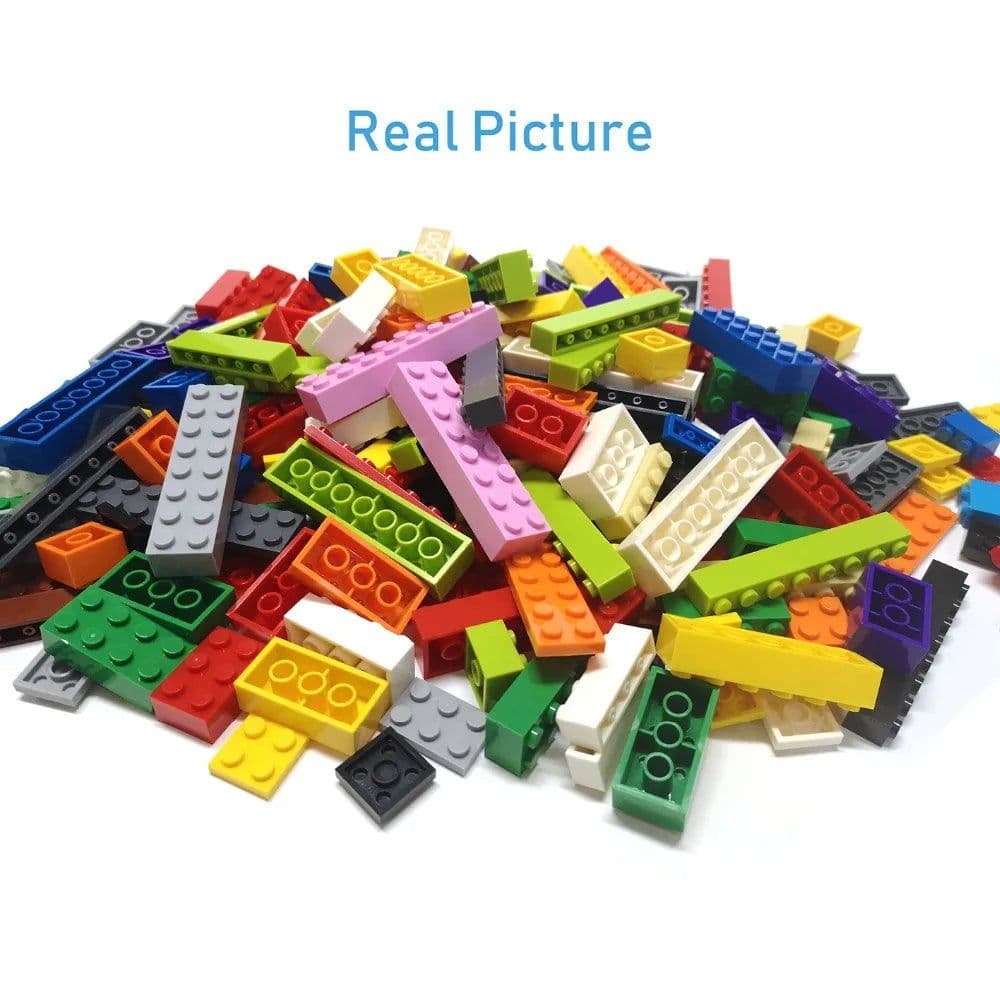 image-100pcs DIY Building Blocks Thick Figures Bricks 1x2 Dot Educational Creative Size Compatible With 3004 Plastic Toys for Children