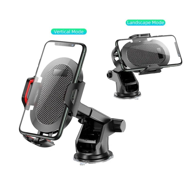 image-AUFU Sucker Car Phone Holder Mobile Phone Holder Stand in Car No Magnetic GPS Mount Support For iPhone 12 Xiaomi Samsung