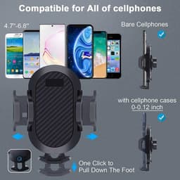 image-AUFU Sucker Car Phone Holder Mobile Phone Holder Stand in Car No Magnetic GPS Mount Support For iPhone 12 Xiaomi Samsung