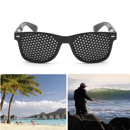 image-Astigmatism Glasses Eyewear Anti-fatigue Pinhole Vision Correction Enhancement Sunglasses PC Phone Laptop Eye Protection Unisex