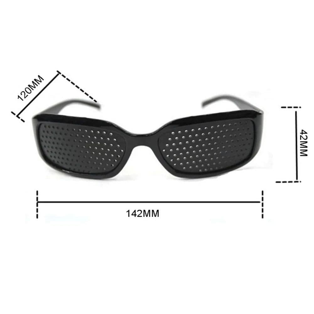 image-Astigmatism Glasses Eyewear Anti-fatigue Pinhole Vision Correction Enhancement Sunglasses PC Phone Laptop Eye Protection Unisex