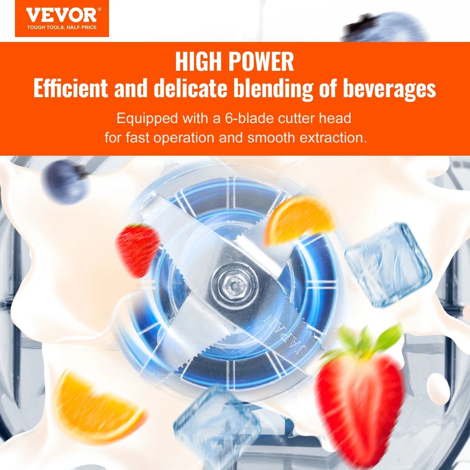 image-VEVOR 2L Smoothie Blender Commercial Grade Food Fruit Processor Multifunctional Mixer Make Shakes And Crush Technology for Home