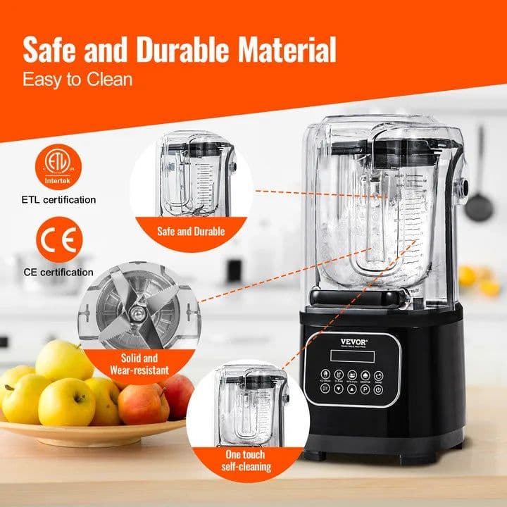 image-VEVOR 2L Smoothie Blender Commercial Grade Food Fruit Processor Multifunctional Mixer Make Shakes And Crush Technology for Home