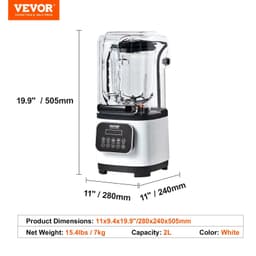 image-VEVOR 2L Smoothie Blender Commercial Grade Food Fruit Processor Multifunctional Mixer Make Shakes And Crush Technology for Home