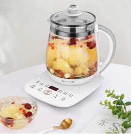 image-220V 1.5L Household Electric Kettle Automatic Glass Health Preserving Pot Portable Mini Multi Cooker Tea Dessert Cooker