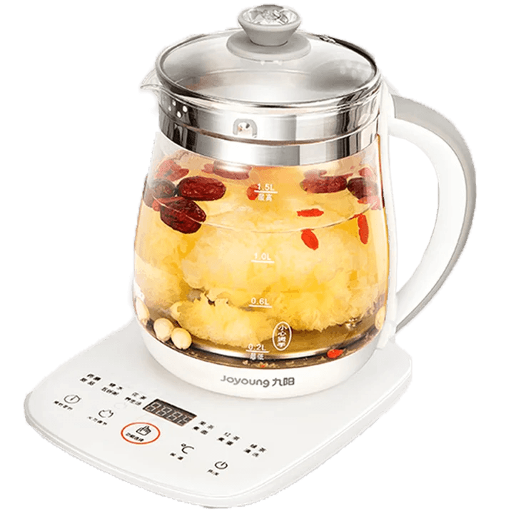 image-220V 1.5L Household Electric Kettle Automatic Glass Health Preserving Pot Portable Mini Multi Cooker Tea Dessert Cooker