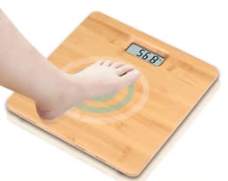 image-Wood Body Weight Scale Fall-proof Household Precise Smart Body Fat Scale Electronic Weighing Scale LED Digital Bathroom Scale