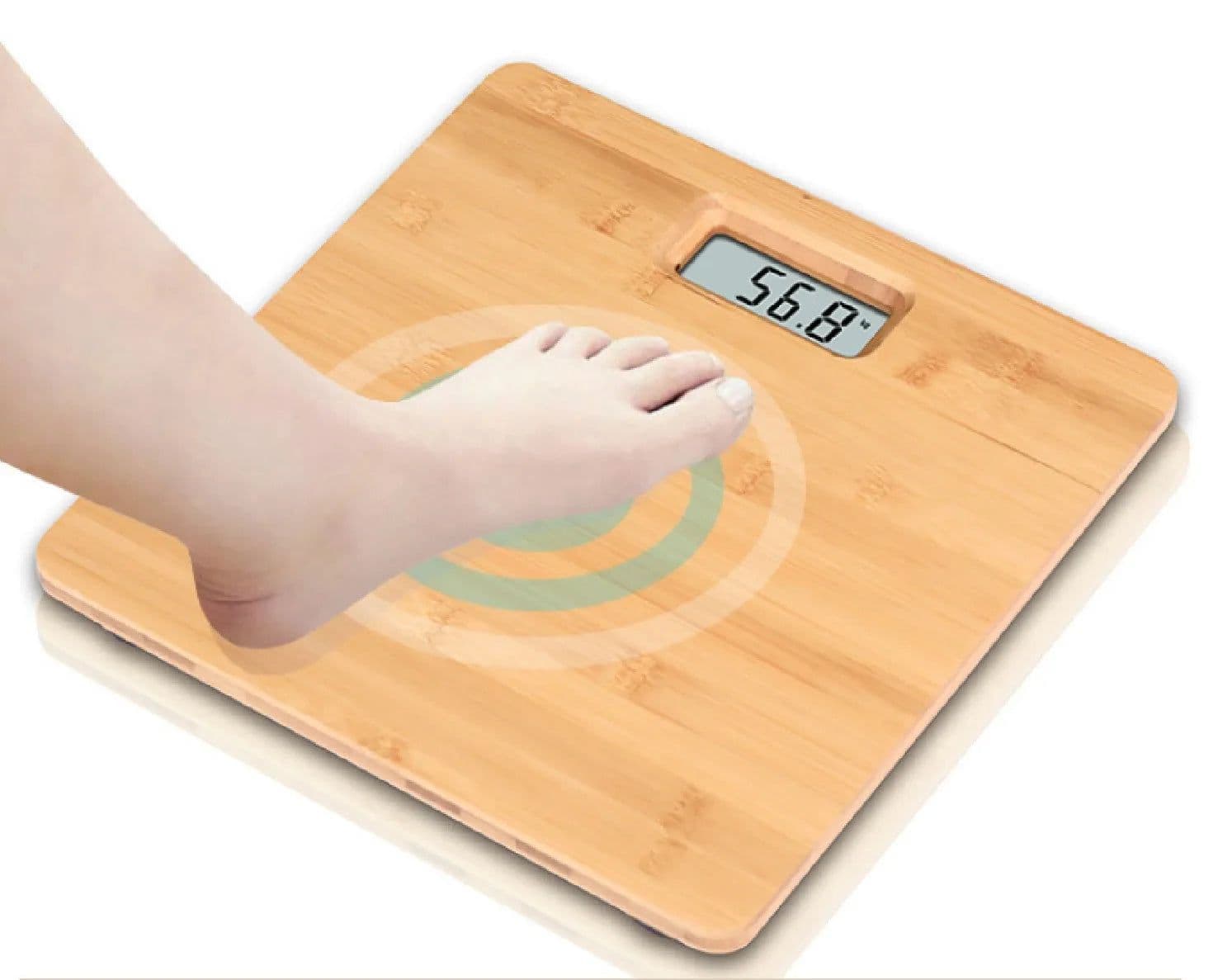 image-Wood Body Weight Scale Fall-proof Household Precise Smart Body Fat Scale Electronic Weighing Scale LED Digital Bathroom Scale