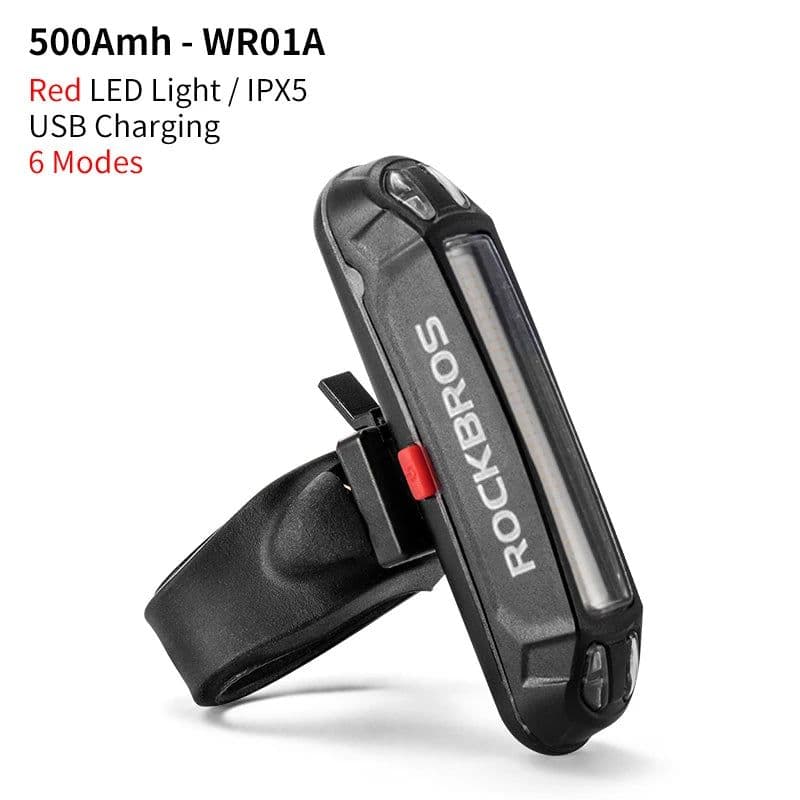 image-ROCKBROS Bike Rear Light 200-800mAh Bicycle Tail Light USB Rechargeable Led Flash Cycling Light Mountain Road Seatpost Taillight