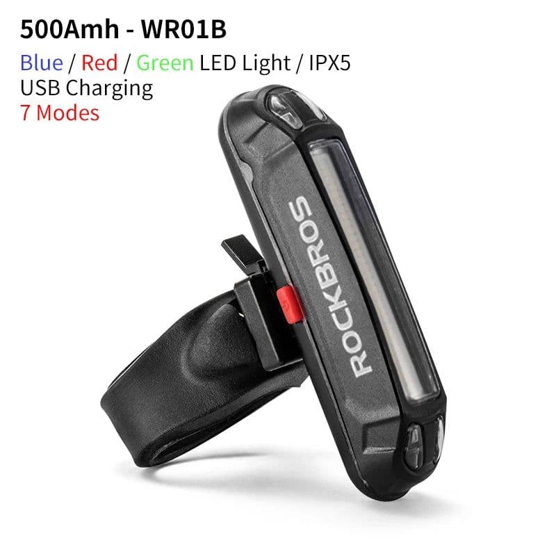 image-ROCKBROS Bike Rear Light 200-800mAh Bicycle Tail Light USB Rechargeable Led Flash Cycling Light Mountain Road Seatpost Taillight