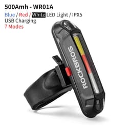 image-ROCKBROS Bike Rear Light 200-800mAh Bicycle Tail Light USB Rechargeable Led Flash Cycling Light Mountain Road Seatpost Taillight