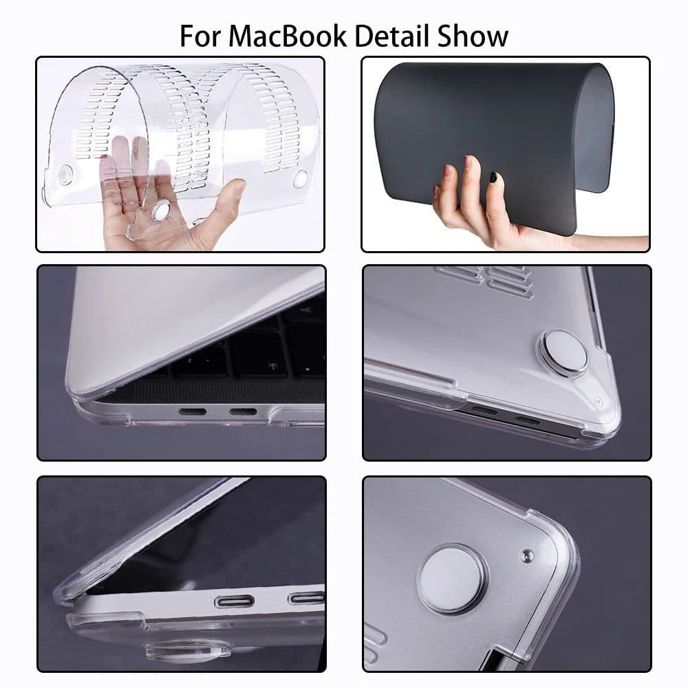 image-New Laptop Case For Apple Macbook Air 13 M2 A2681 2337 Pro 13 A2338 Pro 14 A2442 A2779 A2992 A2918 2023 Cover