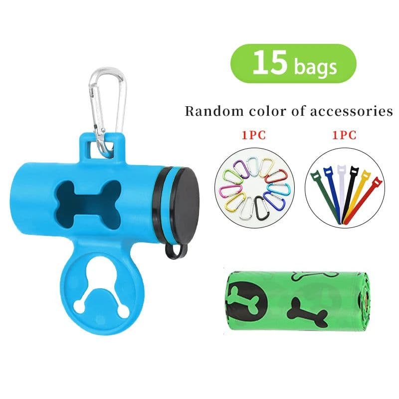 image-Pet Dog Poop Bags 1 Roll 15 Bags Puppy Cat Dog Waste Bags Dispenser Collector Garbage Bag Outdoor Clean Bag Pets Supplies