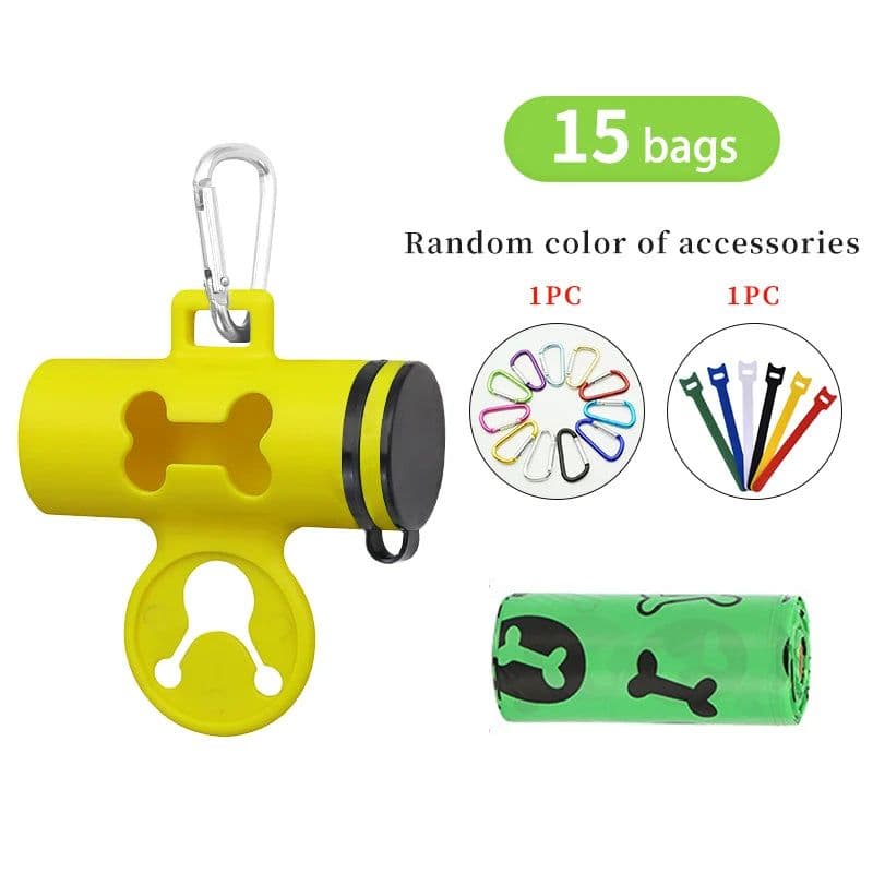 image-Pet Dog Poop Bags 1 Roll 15 Bags Puppy Cat Dog Waste Bags Dispenser Collector Garbage Bag Outdoor Clean Bag Pets Supplies