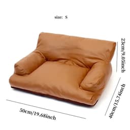 image-Dog Bed for Small and Medium Pets Sofa Kennel Sleeping Leather Waterproof Dog Kennel Soft and Comfortable