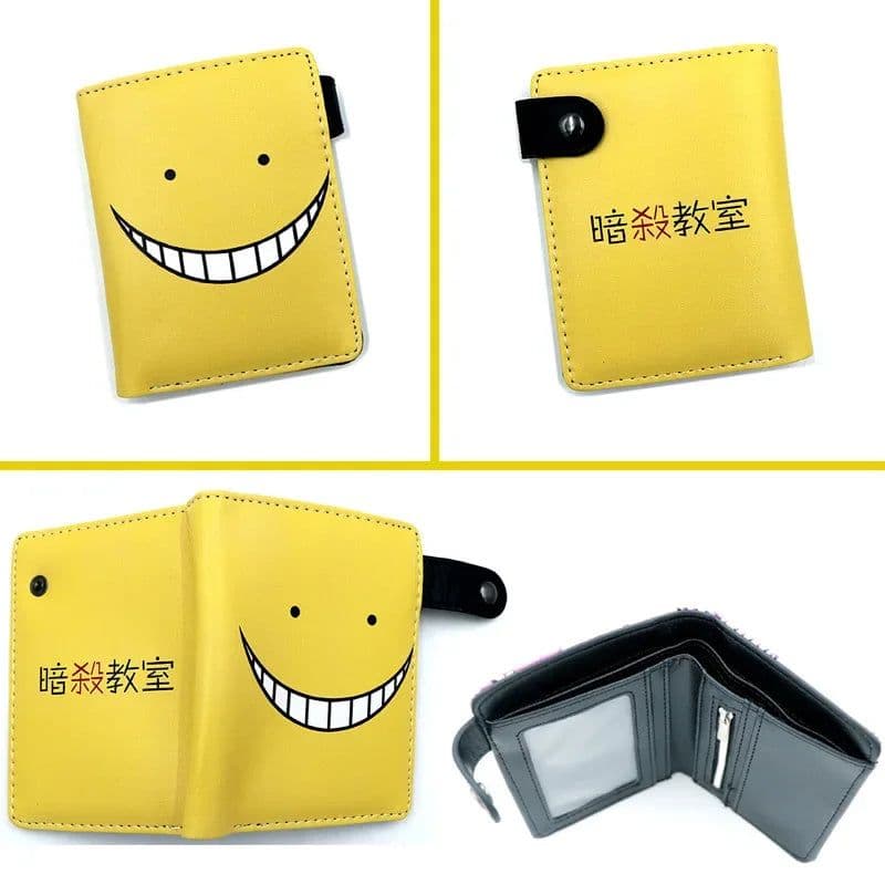 image-Anime Assassination Classroom Korosensei Short Men Wallets With Coin Bag