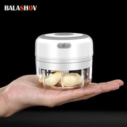 image-Mini Garlic Masher USB Food Mixer Kitchen Electric Garlic Crusher Meat Grinder Garlic Press Vegetable Chopper Masher Machine