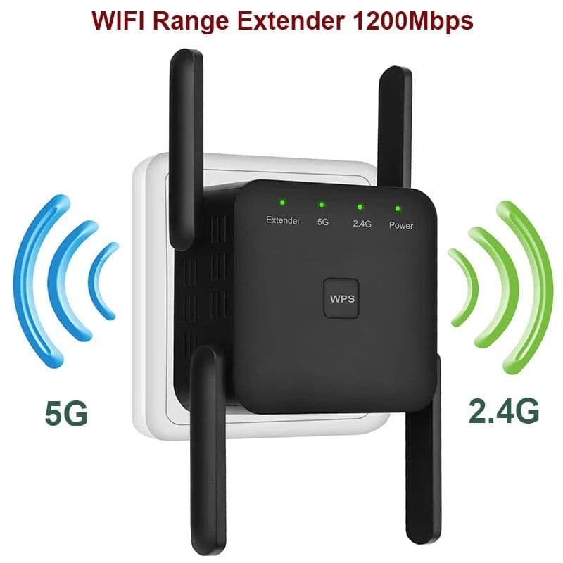 image-5 Ghz WiFi Extender Long Range Wireless WIFI Booster AC1200 Adapter 1200Mbps Wi-Fi Amplifier 802.11N Wi Fi Signal Repeator