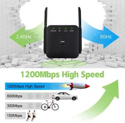 image-5 Ghz WiFi Extender Long Range Wireless WIFI Booster AC1200 Adapter 1200Mbps Wi-Fi Amplifier 802.11N Wi Fi Signal Repeator