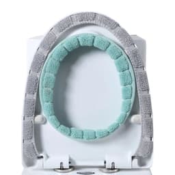 image-Thicken Warm Toilet Seat Cover Mat Soft Winter Bathroom Toilet Pad Cushion Washable Pumpkin Closestool Mat Bathroom Accessories