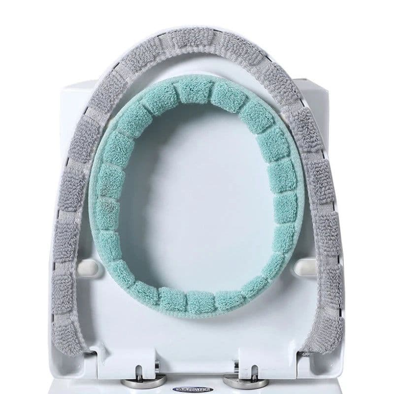 image-Thicken Warm Toilet Seat Cover Mat Soft Winter Bathroom Toilet Pad Cushion Washable Pumpkin Closestool Mat Bathroom Accessories