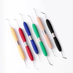 image-AZDENT Dental Resin Filler Aesthetic Restoration Kit Silicone Handle For LM Resin Knife Plastic Dresser Dentistry Tool Instrumen